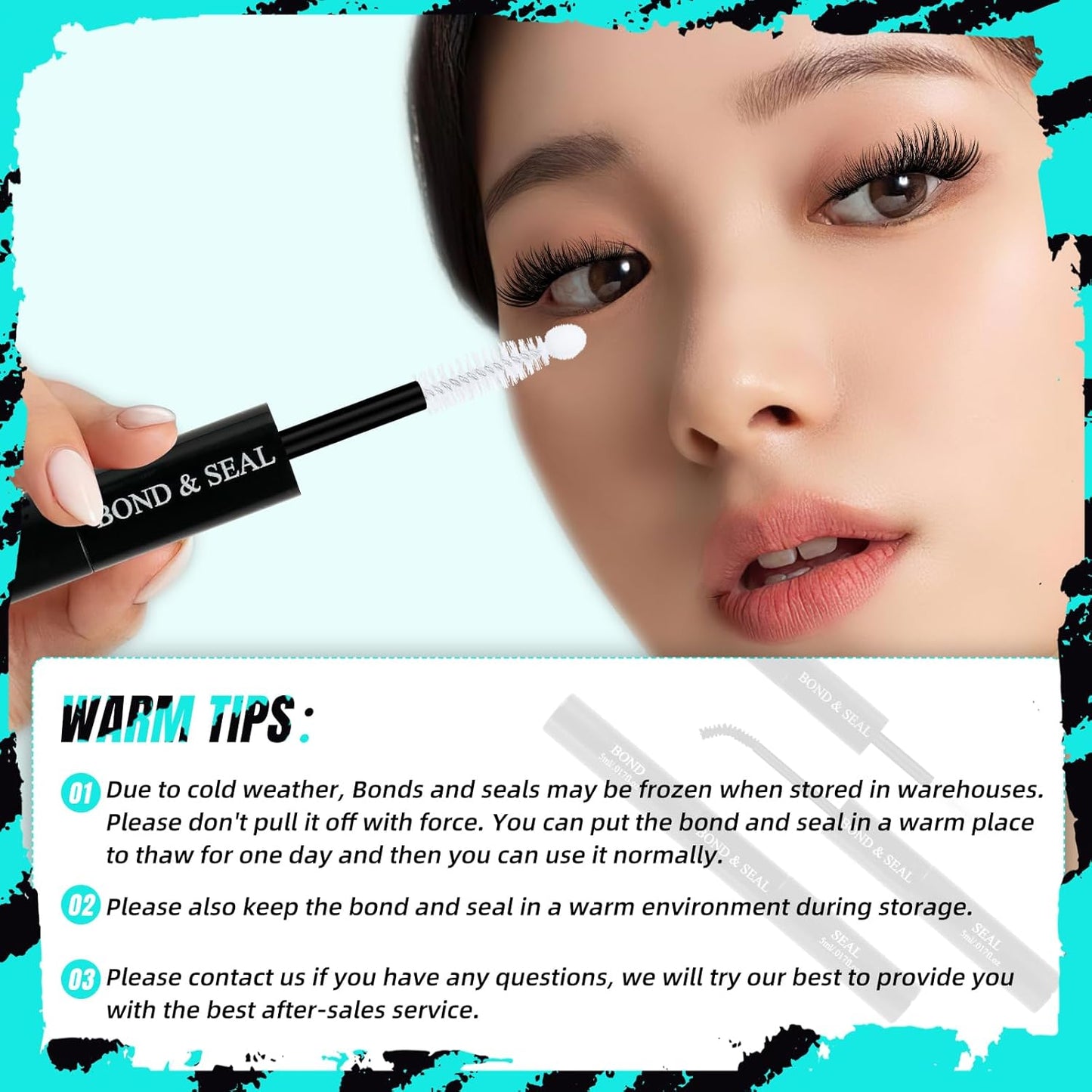 AMZGIRL LASH Midnight DIY Lash Extension Kit, 144 pcs Eyelash Clusters Kit Lash Bond and Seal, Lash Glue Remover and Applicator for Individual False Eyelashes Kit Lash Extensions(D-Mix 8-16mm Kit)