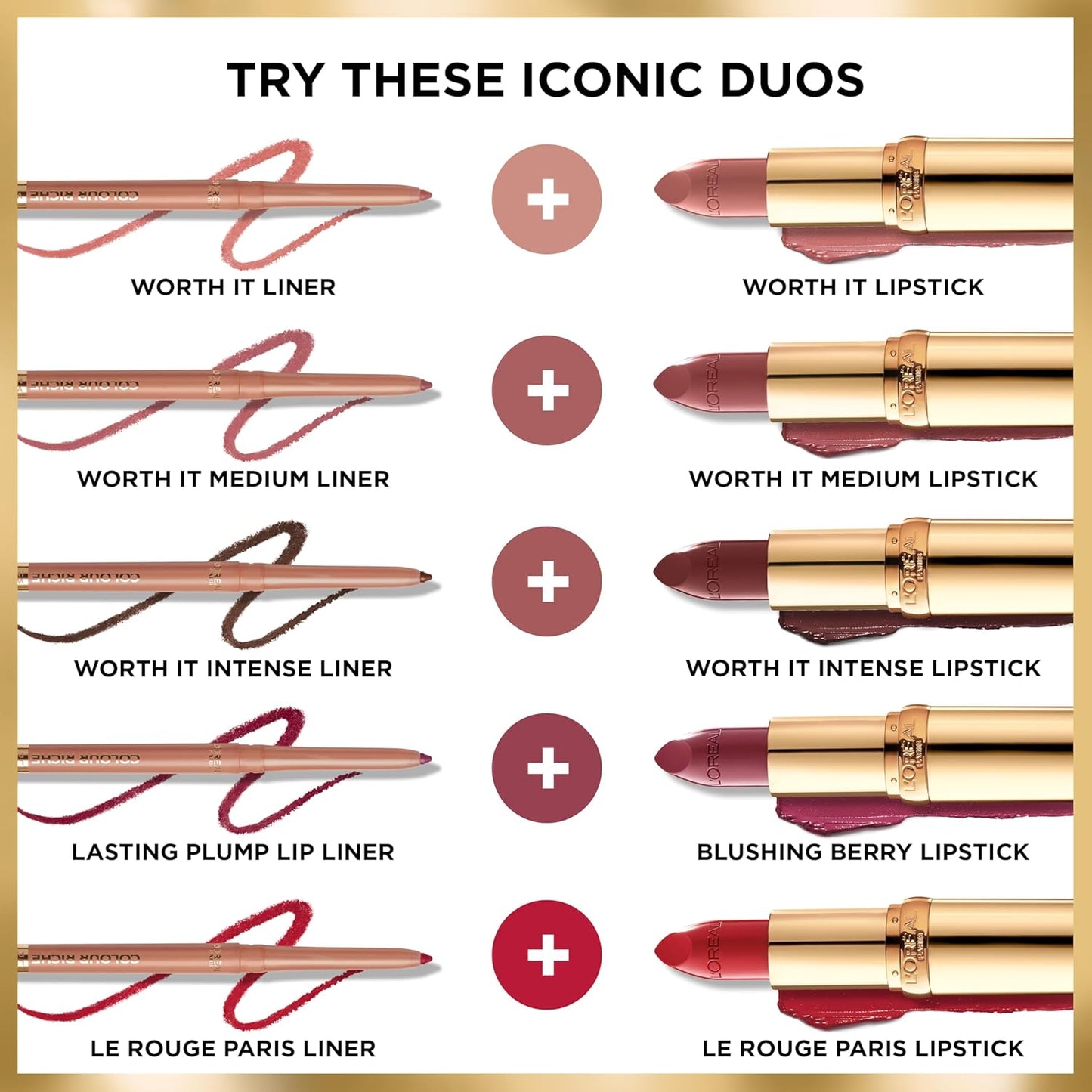 L'Oreal Paris Colour Riche Original Creamy, Hydrating Satin Lipstick with Argan Oil and Vitamin E, Worth It Intense, Rich Brown Lipstick, 1 Count