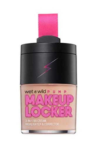 wet n wild Makeup Locker- 3-In-1 Sheer BB Cream, Highlighter & Corrector (174 Light)