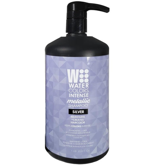 Watercolors Intense Metallic Color Depositing Sulfate & Paraben Free Shampoo, Maintains & Enhances Haircolor - Silver 33.8 oz
