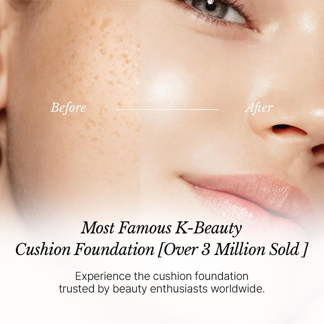 [CHALLANS de PARIS] Cushion de Lunar Excellence Cushion Foundation – 23 Medium Beige | Long-Wear, Buildable Coverage, Lightweight Airy Fit, Hydrating Glow, SPF 40 PA+++