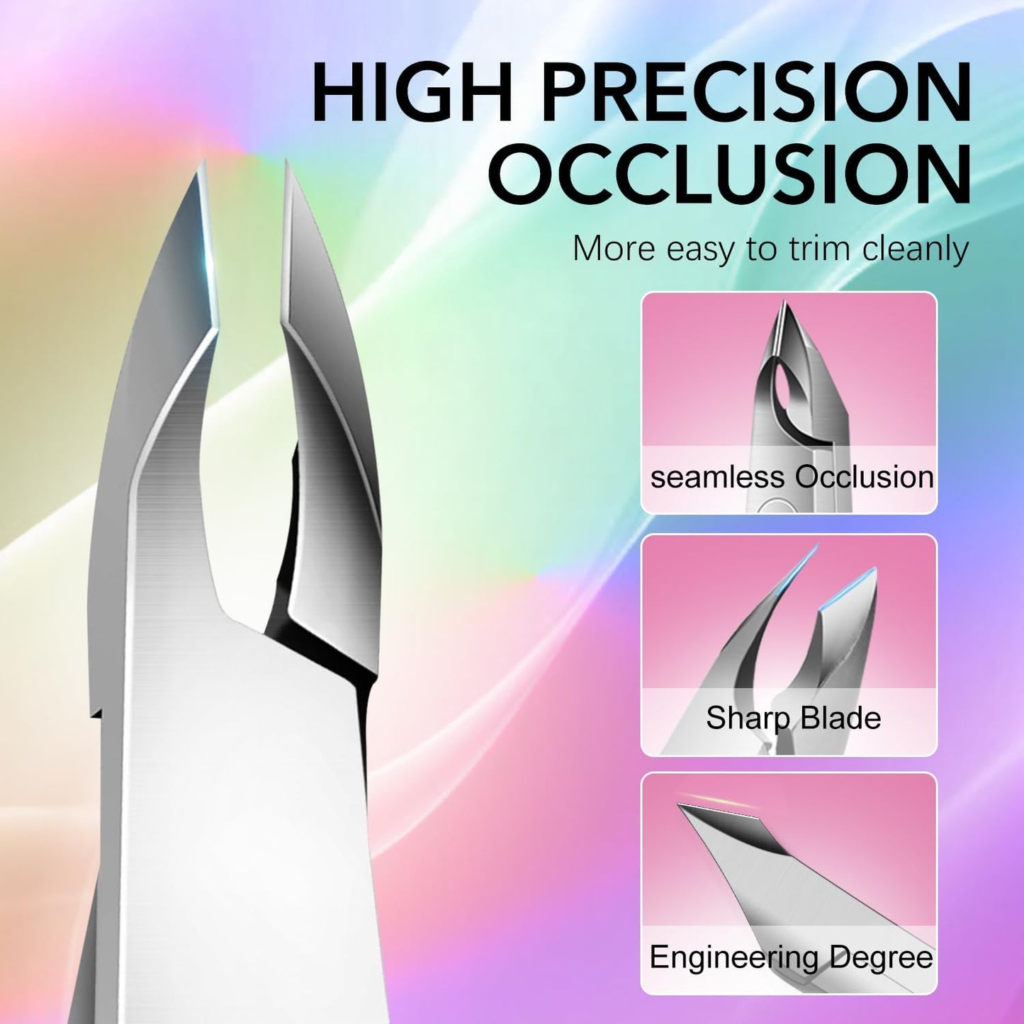 Cuticle Trimmer Stainless Steel Cuticle Nippers Clipper Extremely Sharp Nail Cuticle Remover Tools Cuticle Cutter Manicure Tools for Fingernails and Toenails Dead Skin 5mm