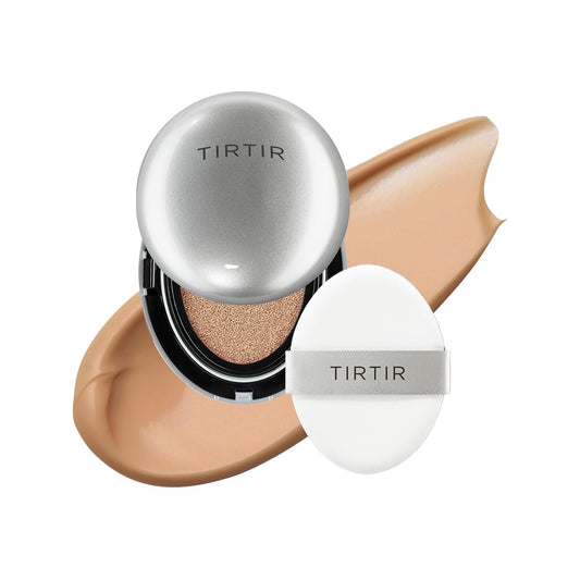 [*Mini Size*] TIRTIR Aura Glow Silver Cushion | Korean Cushion Foundation, (#33C Hazel, 0.15 Fl Oz)