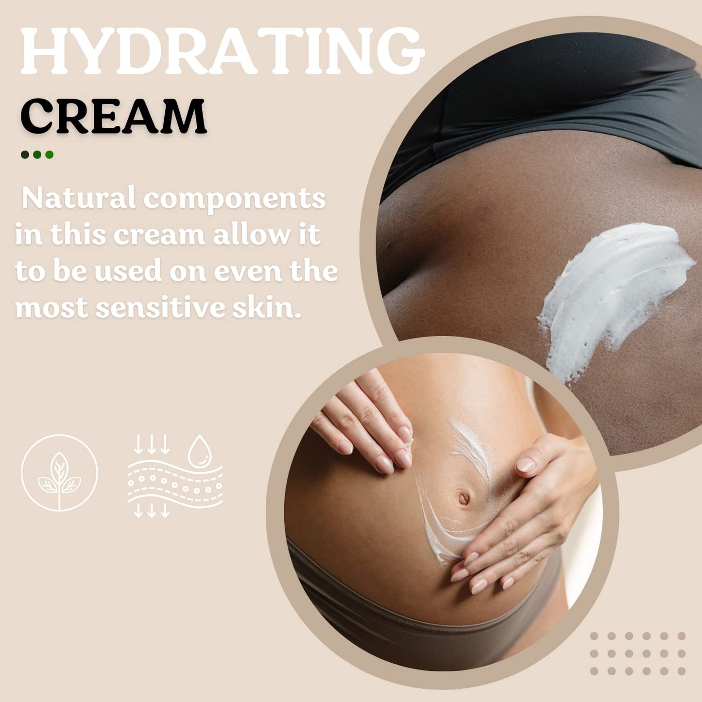 Stretch Mark Cream for Sensitive Skin Plant-Based Long and Short-term Hydration, Increases Skin Elasticity and Firmness (Stretch Mark Cream)