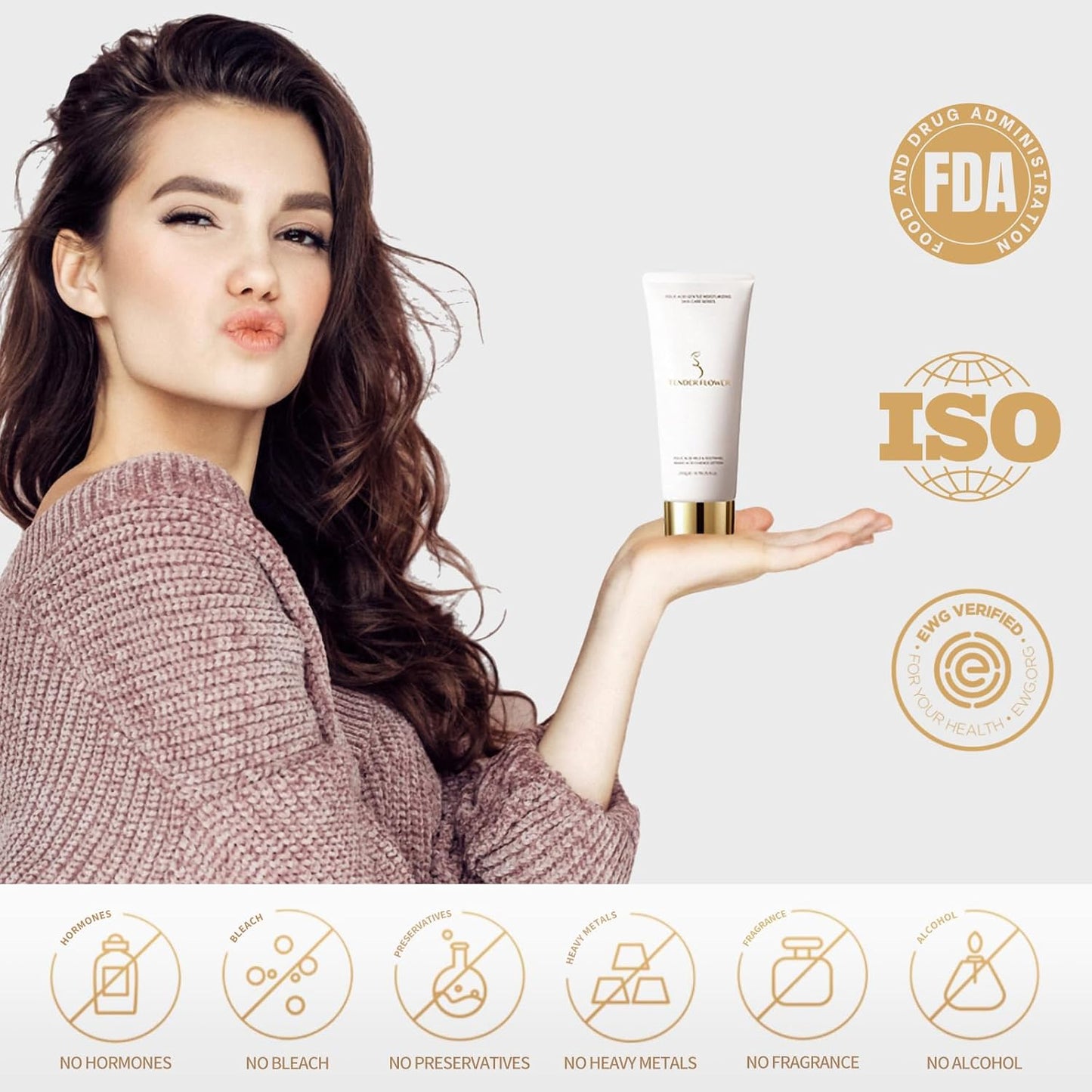 2PCS Folic Acid&Amino Acid,Essence combination of oil and lotion,Age-Defying Vegetable Glycerine for Skin Firms, Smooth, Anti Stretch Mark, Moisturizing 6.7 OZ +3.7 OZ