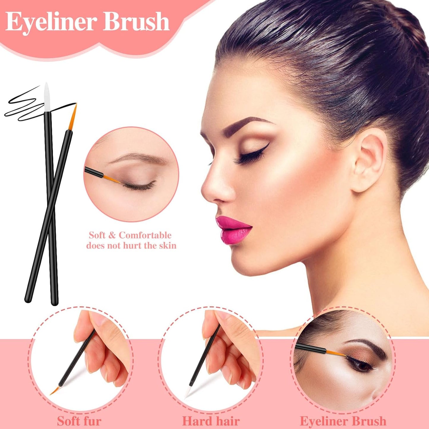 Disposable Makeup Applicators Tools Kit, 100 Mascara Wands 100 Lipstick Applicators 50 Disposable Eyeliner Brushes 10 Eye Shadow Brush with Organizer Box