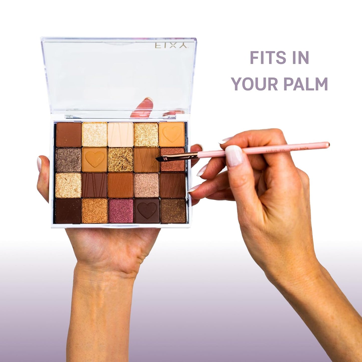 FIXY Extra Small Magnetic Makeup Palette | 4.8"x4.0" Clear-Top Organizer – Depot, Organize & Declutter Eyeshadow, Blush & More – Travel-Friendly, Customizable & Portable