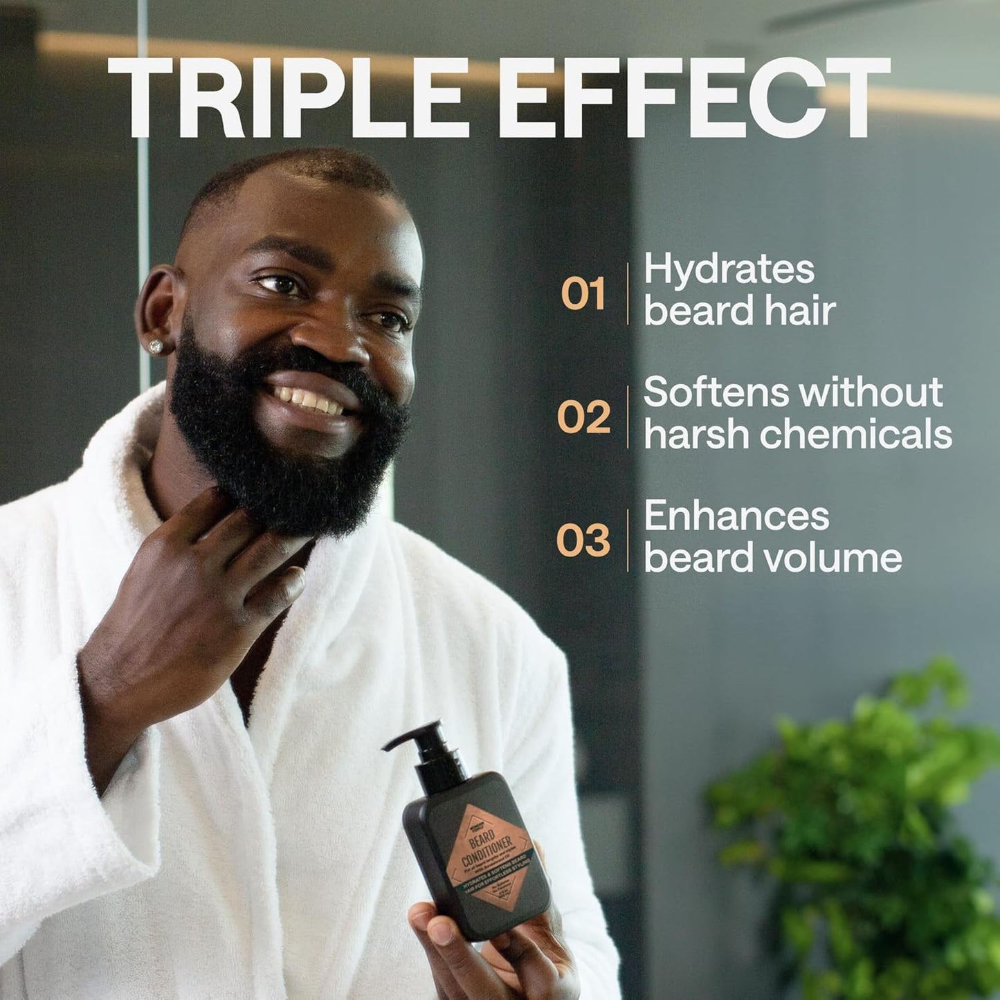 Beard Conditioner for Men - Conditioner Softener - Part of a Beard Care Kit for Men along with Beard Oil, Balm, Wash - Sandalwood Beard Conditioner 5 Oz (2 Pack)