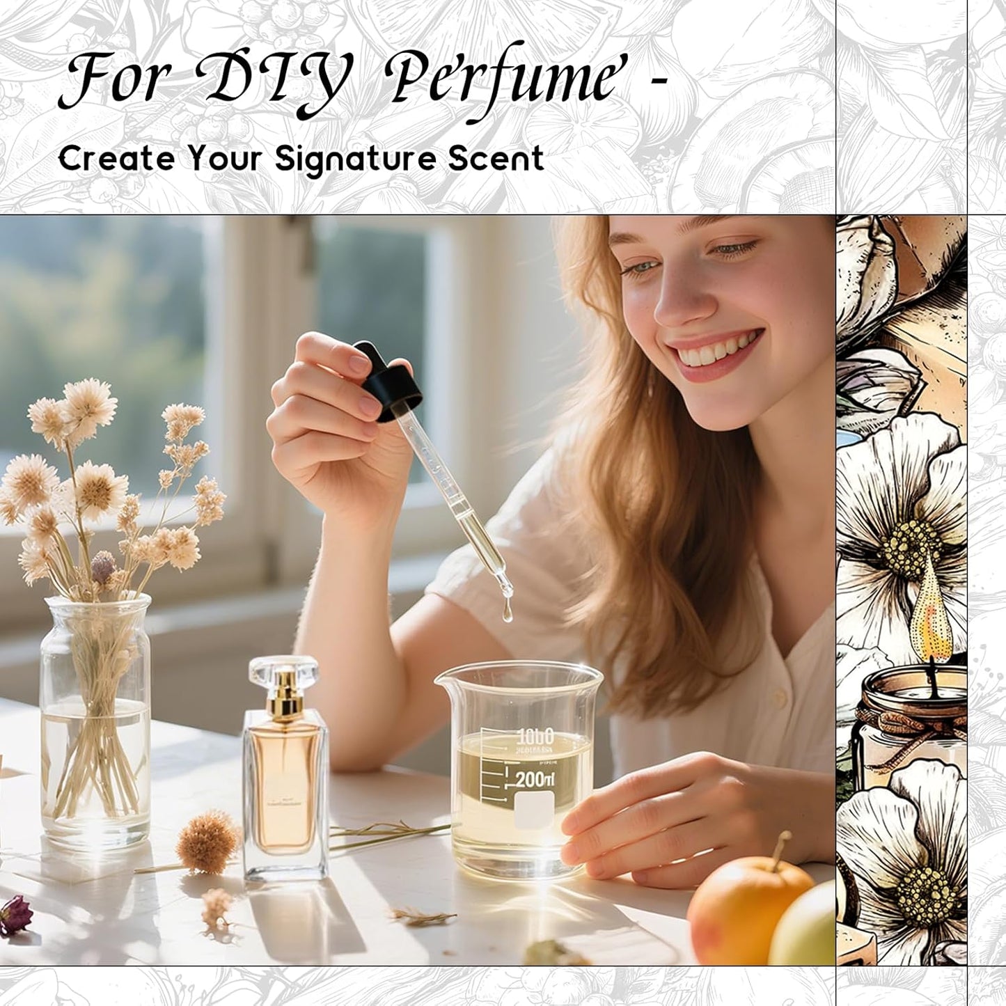 HIQILI White Musk Fragrance Oil, Candle Scents for Candle Making, Soap Making Supplies, Musk Perfume for Women, for Diffuser Use - 1 Fl Oz