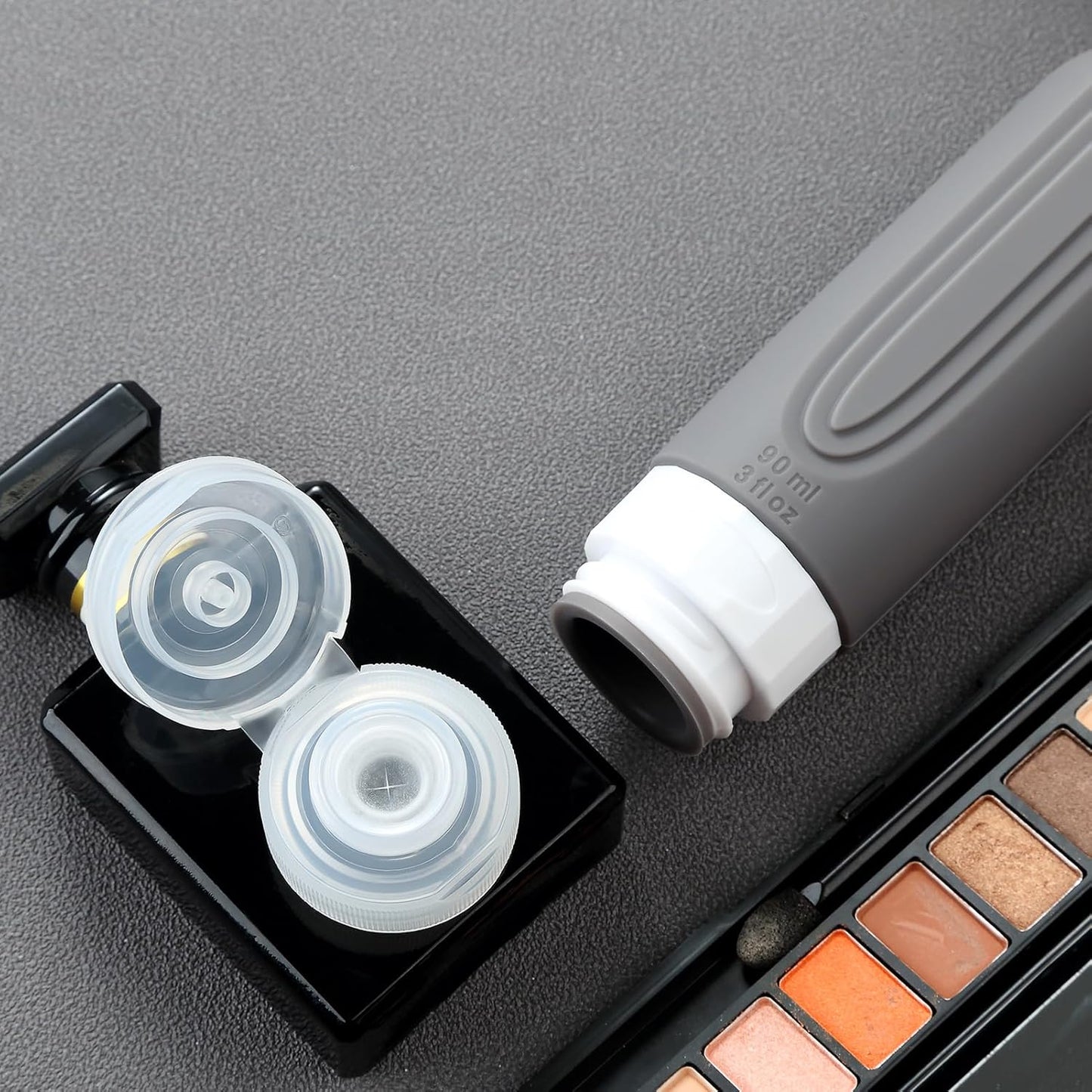 Travel Bottles for Toiletries, Tsa Approved 3oz Travel Size Containers BPA Free Leak Proof Refillable Liquid Silicone Squeezable Travel Accessories for Shampoo Conditioner Lotion (4 Pack)…