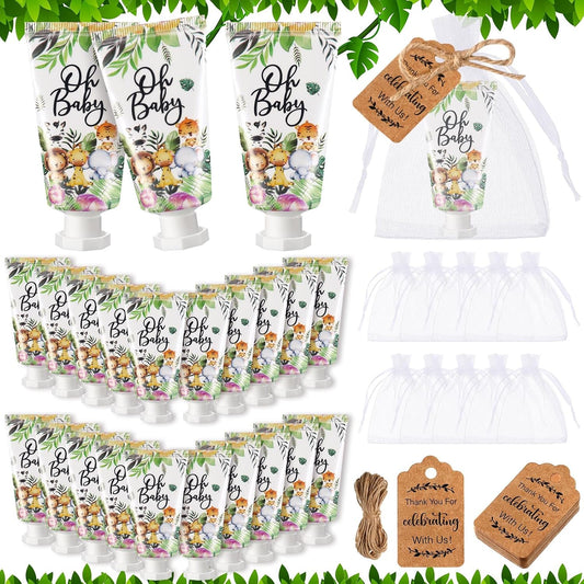 48 Sets Baby Shower Hand Cream Party Favors for Guests Gift Bulk Travel Size Hand Lotion Set for Baby Shower Wedding Christmas(Animal)