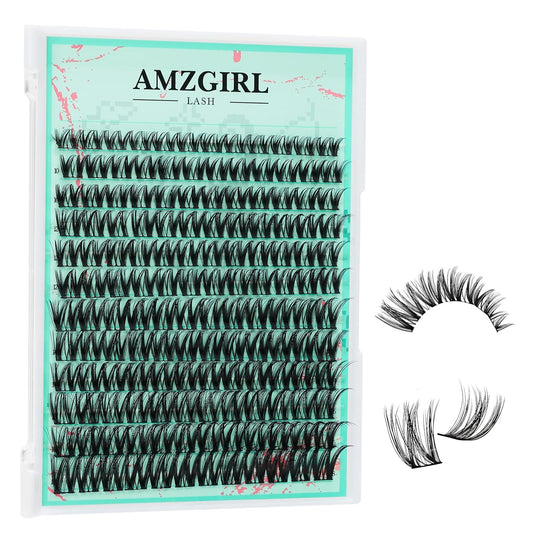Cluster Lash Extensions 144PCS D Curl Eyelash Clusters with Premium Eyelash Wide Band, Eyelashes Cluster Volume Individual Natural Lashes Cluster(D-Mix,8-18mm)
