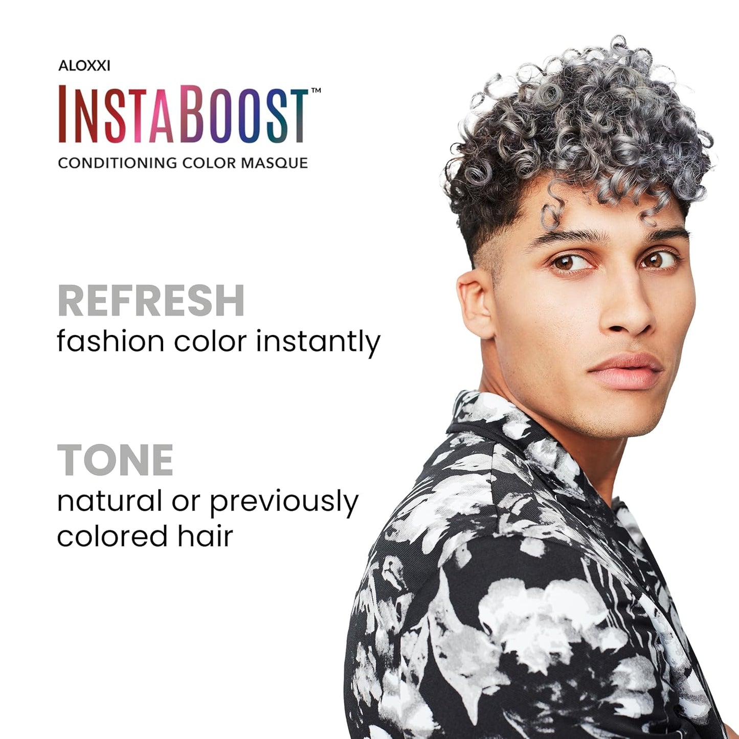 ALOXXI InstaBoost Conditioning Color Mask in Gloss Boss, Adds Glossy Shine and Deeply Conditions Hair, 6.8 Fl Oz