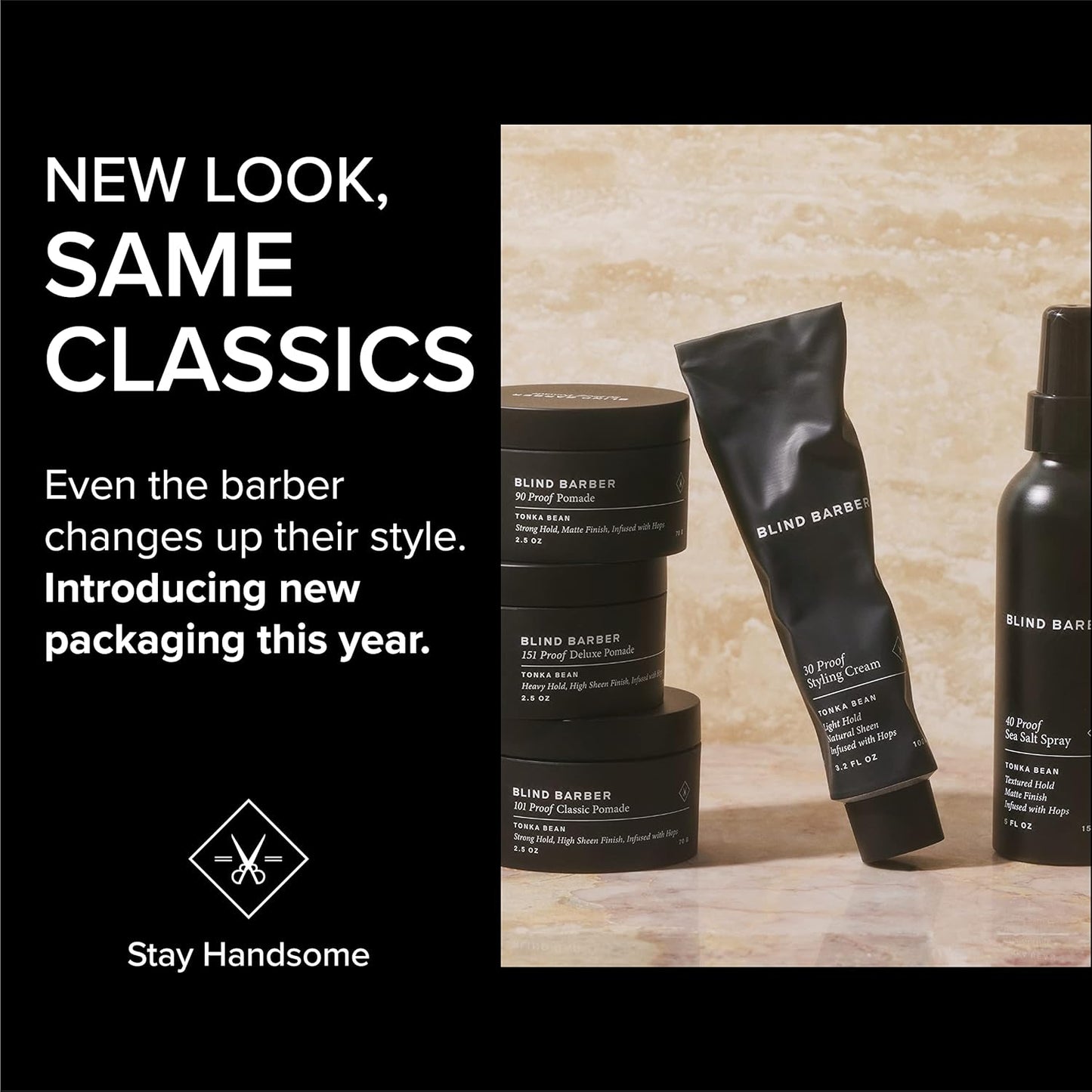 Blind Barber 151 Proof Deluxe Hair Pomade for Men - Water Based Pomade with Hops & Tonka Bean - Heavy Hold & High Shine Finish - Free of Parabens and Sulfates (2.5 oz)