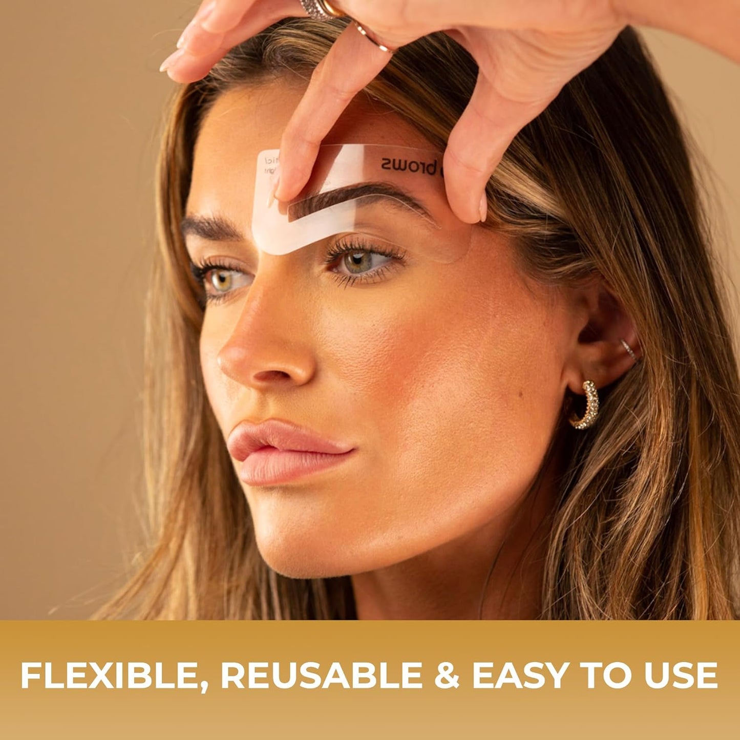 Lux Eyebrow Stencils | Easy Eyebrow Shaper Stencil | Thinner Design | 6 Natural Brow Shapes | Fits All Faces & Sizes | Eyebrow Stencil Kit for Beginners & Professionals | Stencils Only