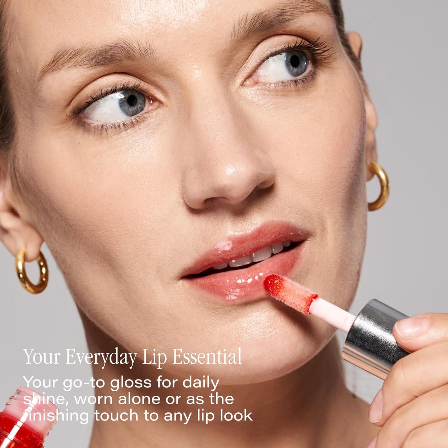 Luminous Crimson Lip Oil - Support Collagen Production, Smooth Lines & Soothe Dry Cracked Lips - Hydrating Clear Lip Oils - Improve Skin's Elasticity, Texture & Glow - Vitamin C & Manuka Honey