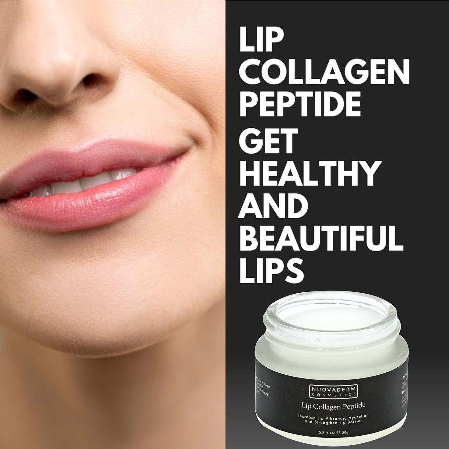SLT Hydrating Lip Mask - Vegan Lip Collagen Sleeping Mask Soft and Supple Lips - Moisturizing Lip Balm with Peptide Complex for Lip Wrinkles Repair, Overnight Lip Treatment for Cracked Lips